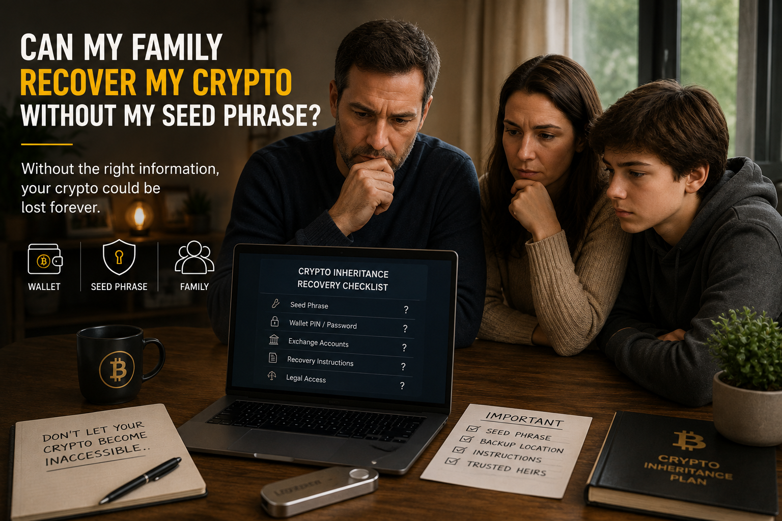 Can My Family Recover My Crypto Without My Seed Phrase?
